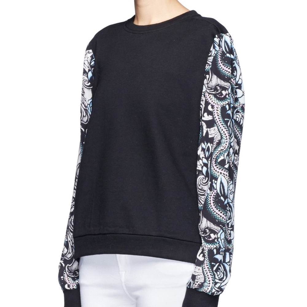 Maje Diametre printed silk sweatshirt